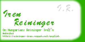 iren reininger business card